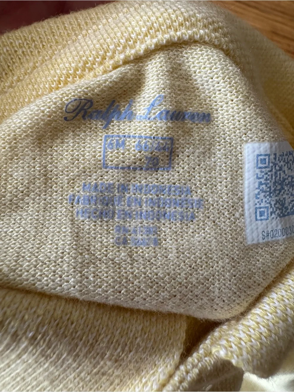 Ralph Lauren Baby 6 Months Yellow Onesie Collared Short Sleeve Preppy Polo